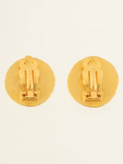 1994 Round 3CC Mark Design Earrings Gold