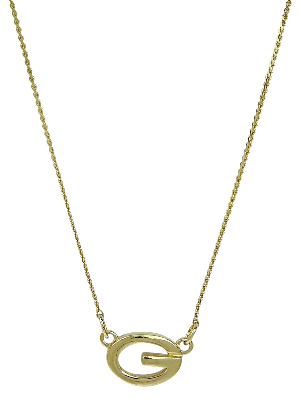 Gロゴプレートネックレス ゴールド