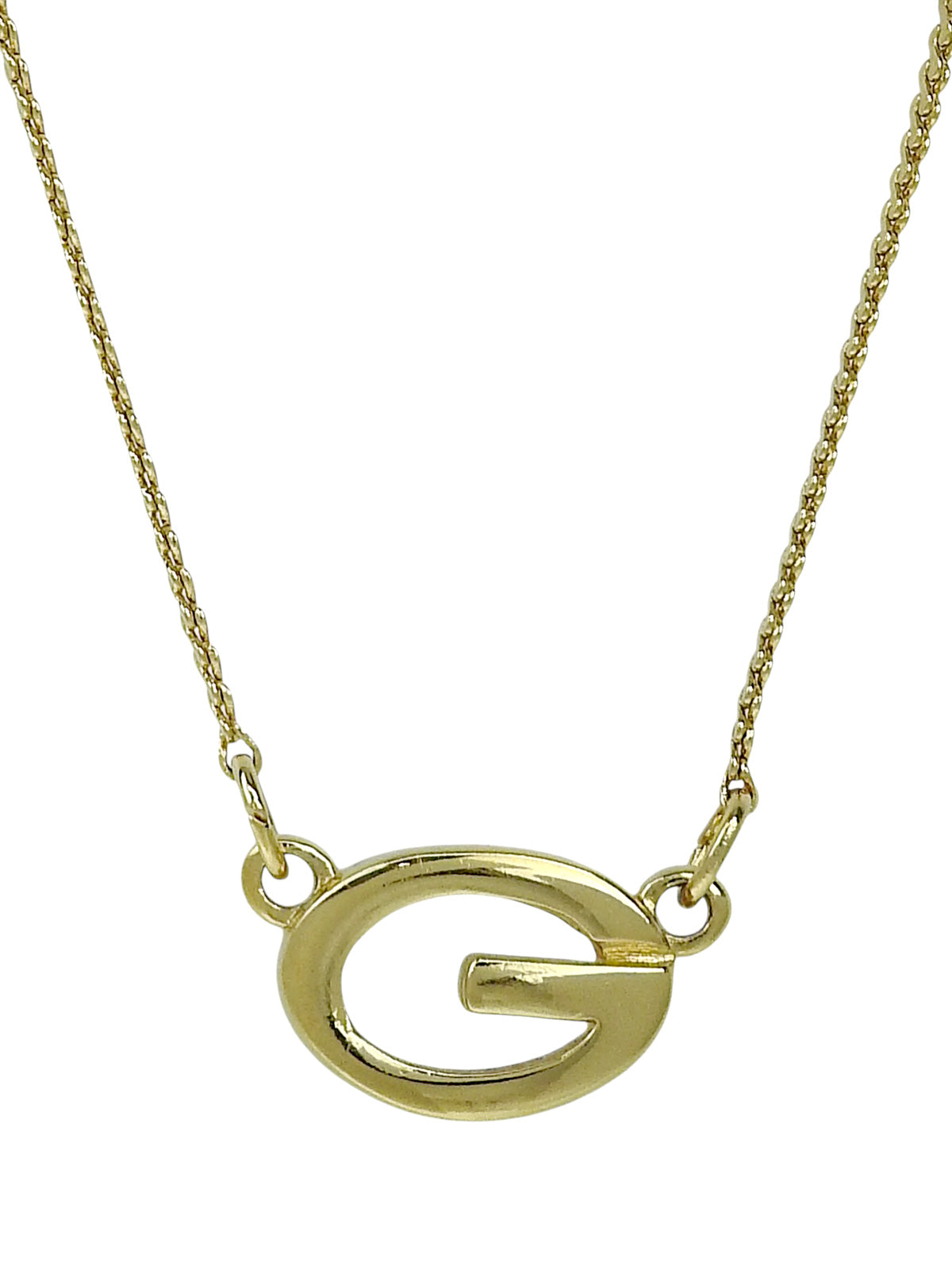Gロゴプレートネックレス ゴールド