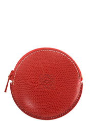 红色圆形字母重排浮雕硬币盒