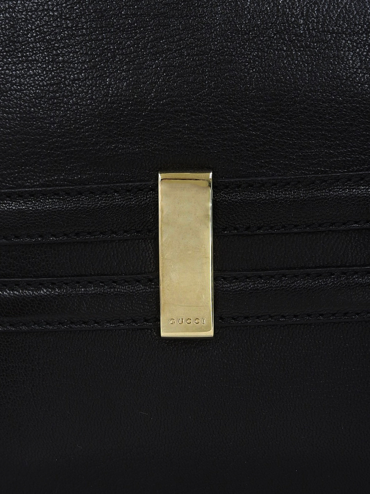 ホースビットプレートショルダーバッグ ブラック