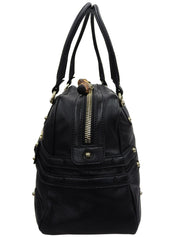 ホースビットプレートショルダーバッグ ブラック