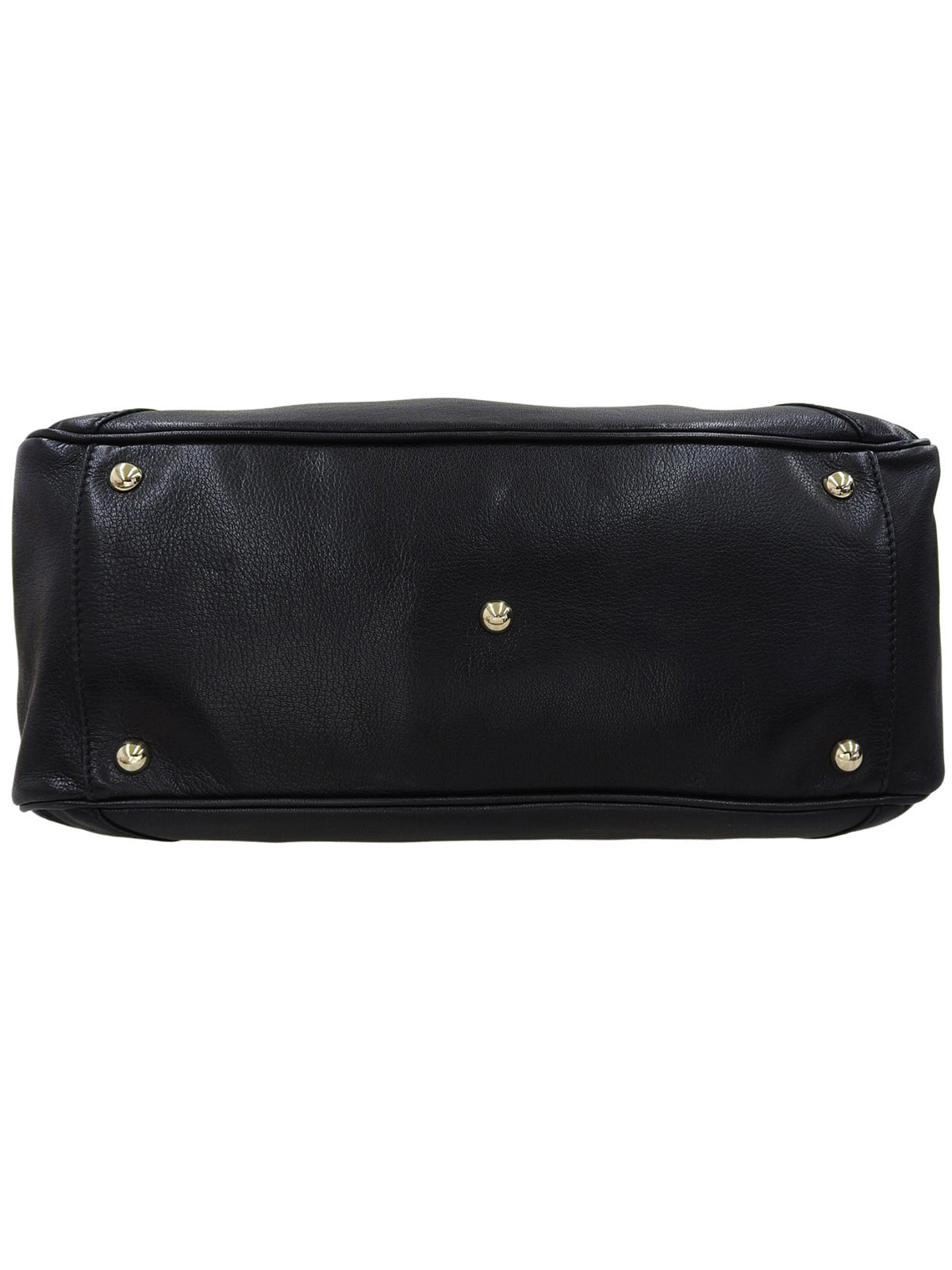 ホースビットプレートショルダーバッグ ブラック