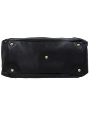 ホースビットプレートショルダーバッグ ブラック