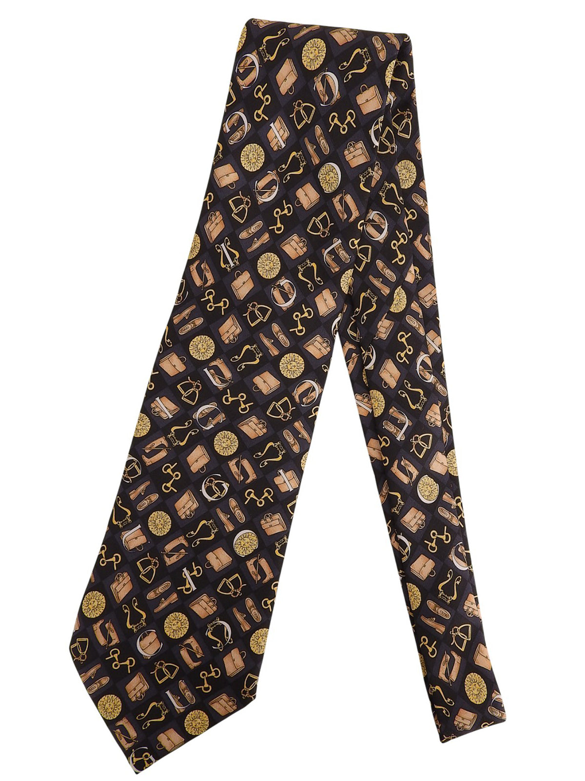 Multi-motif pattern tie in black