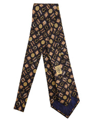 Multi-motif pattern tie in black