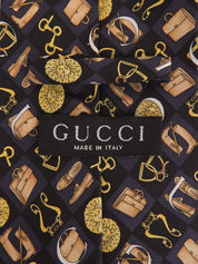 Multi-motif pattern tie in black