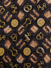 Multi-motif pattern tie in black