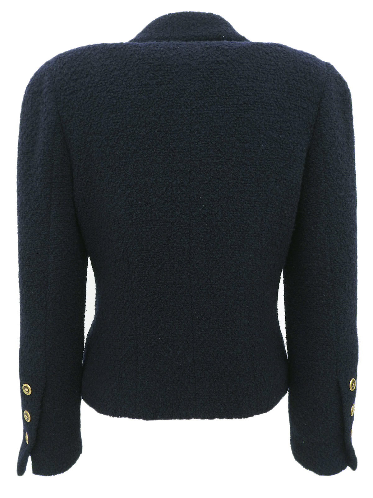 ウールCCマークボタンジャケット ネイビー
