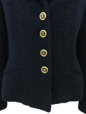 ウールCCマークボタンジャケット ネイビー