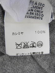カシミヤセリエボタンカーディガン　グレー