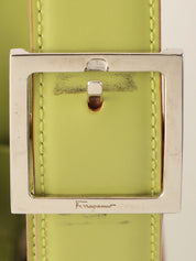 Gancini Plate One-Shoulder Bag Light Green