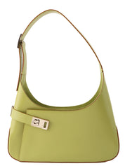 Gancini Plate One-Shoulder Bag Light Green