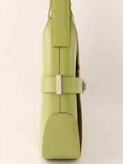 Gancini Plate One-Shoulder Bag Light Green