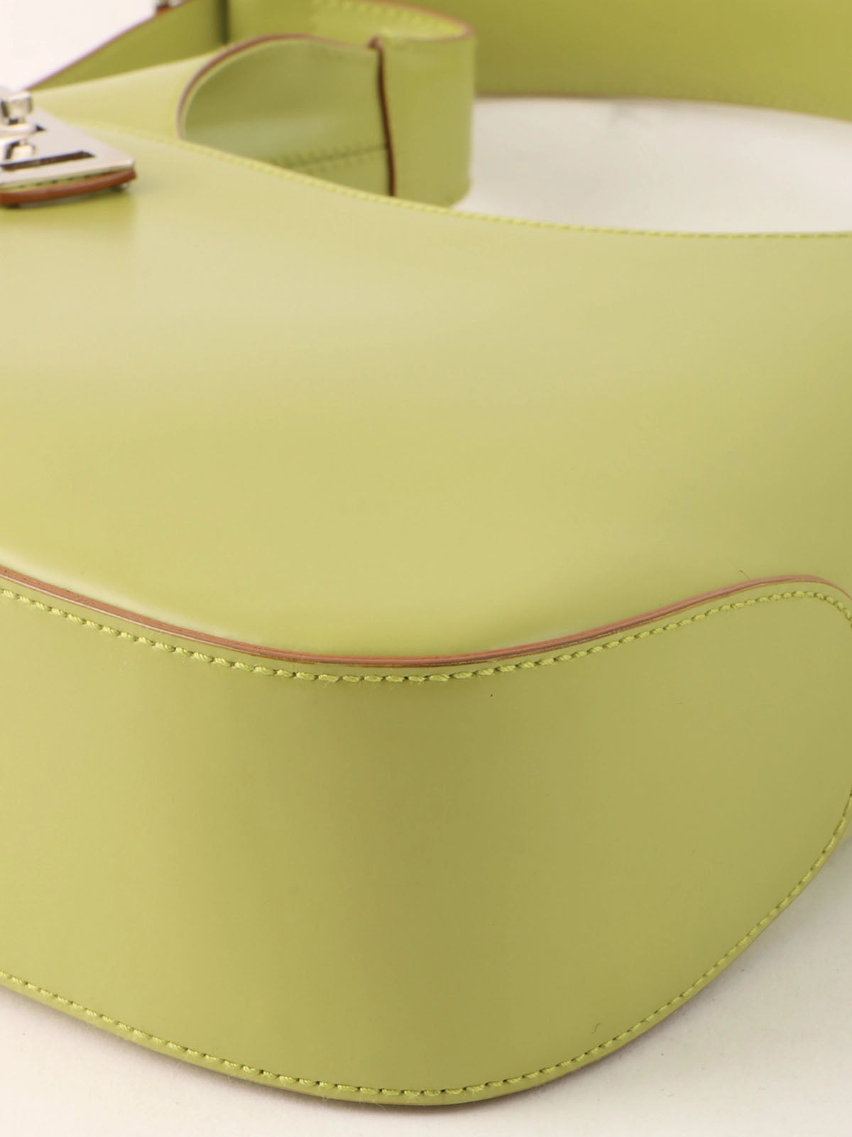 Gancini Plate One-Shoulder Bag Light Green