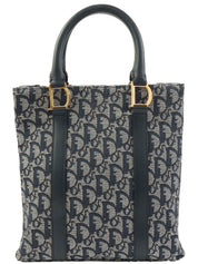 トロッターパターンハンドバッグ ネイビー