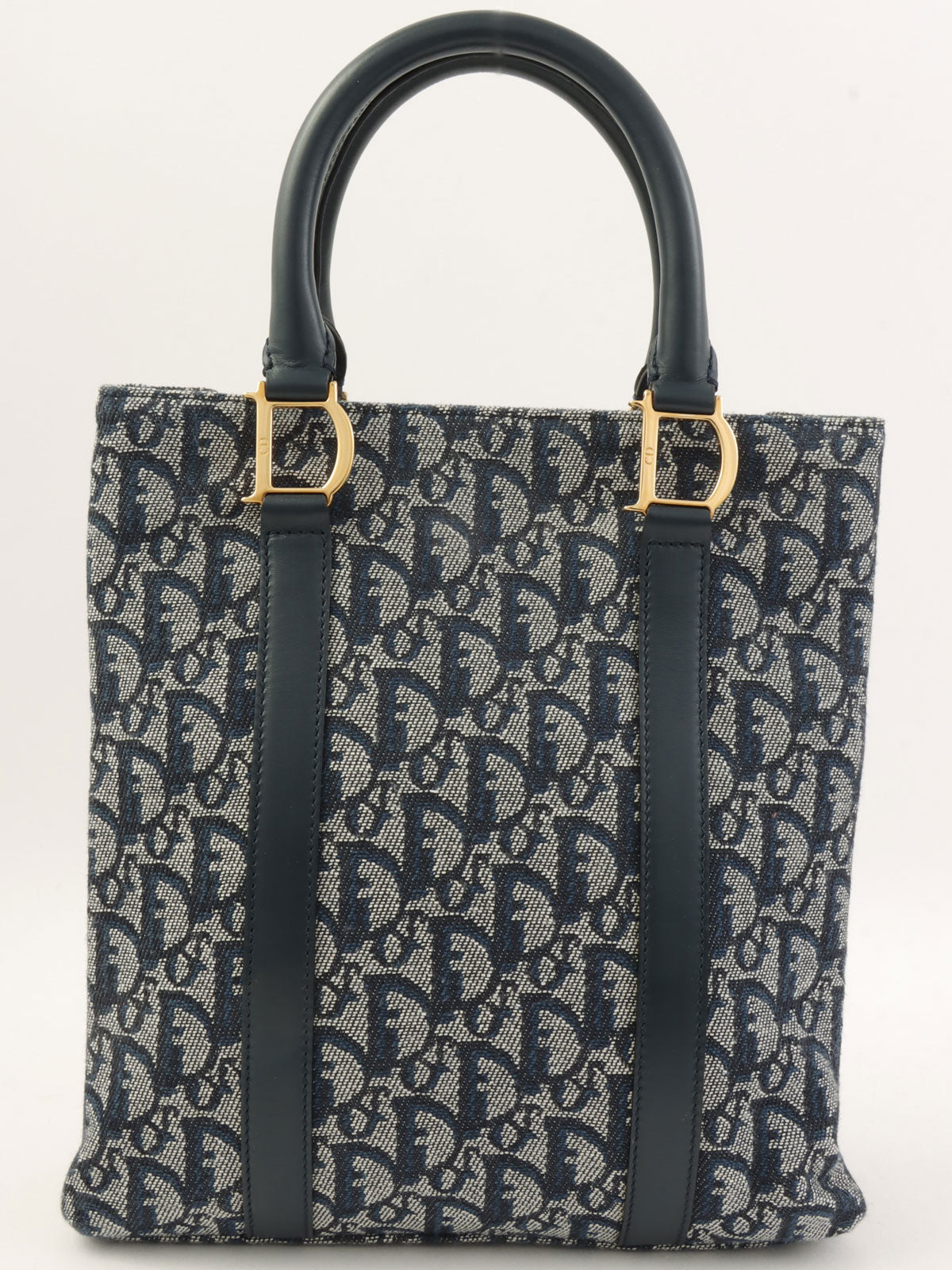 トロッターパターンハンドバッグ ネイビー