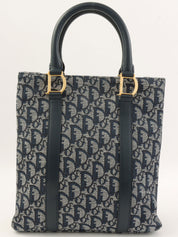 トロッターパターンハンドバッグ ネイビー