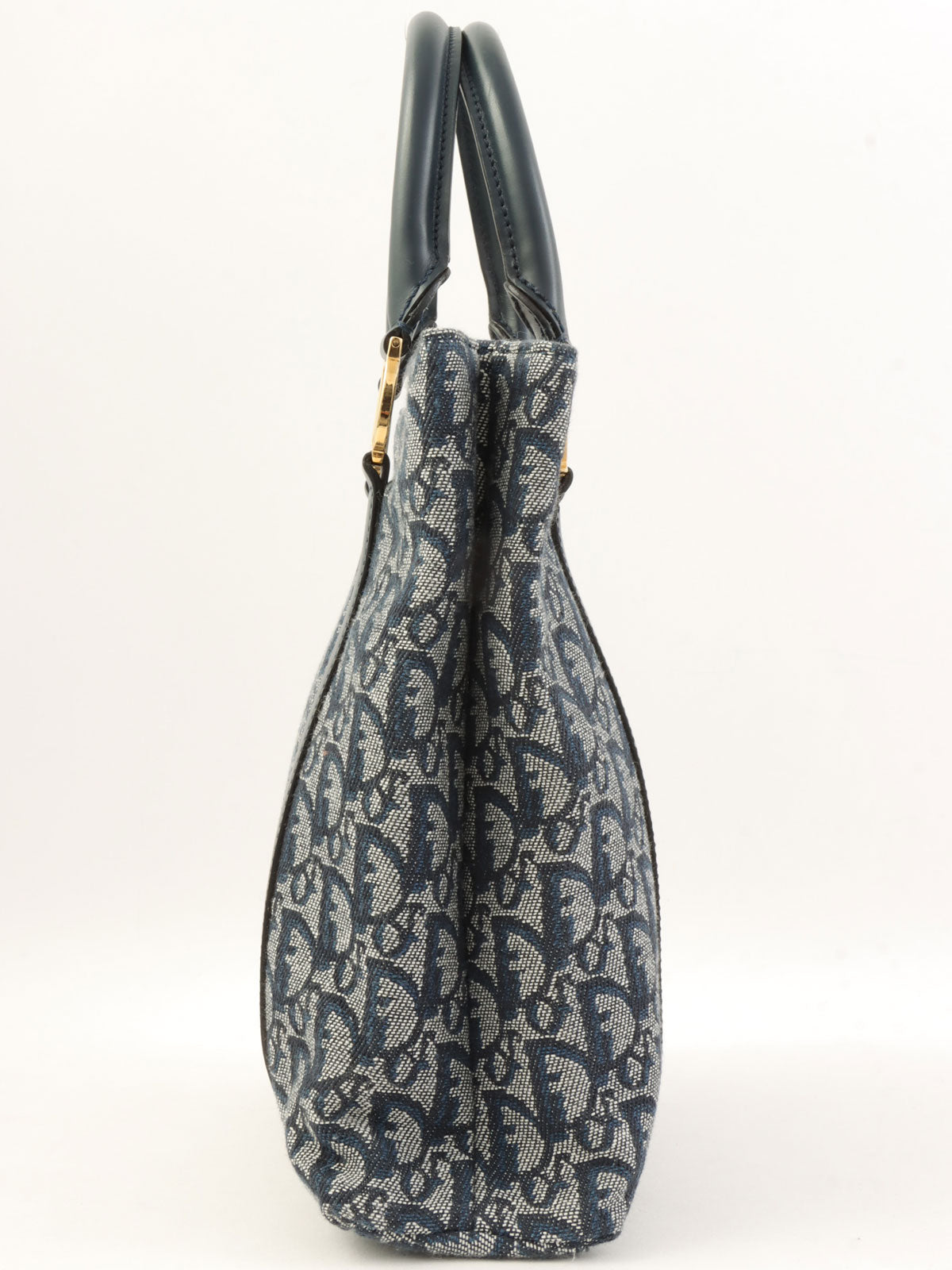 トロッターパターンハンドバッグ ネイビー