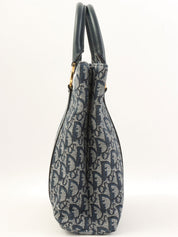 トロッターパターンハンドバッグ ネイビー