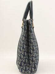 トロッターパターンハンドバッグ ネイビー