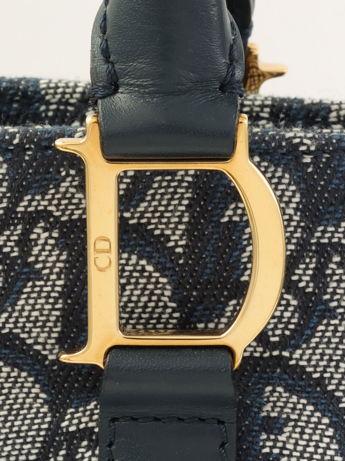 トロッターパターンハンドバッグ ネイビー