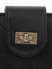 2012 Matelasse Stitch 2.55 Long Wallet in Black