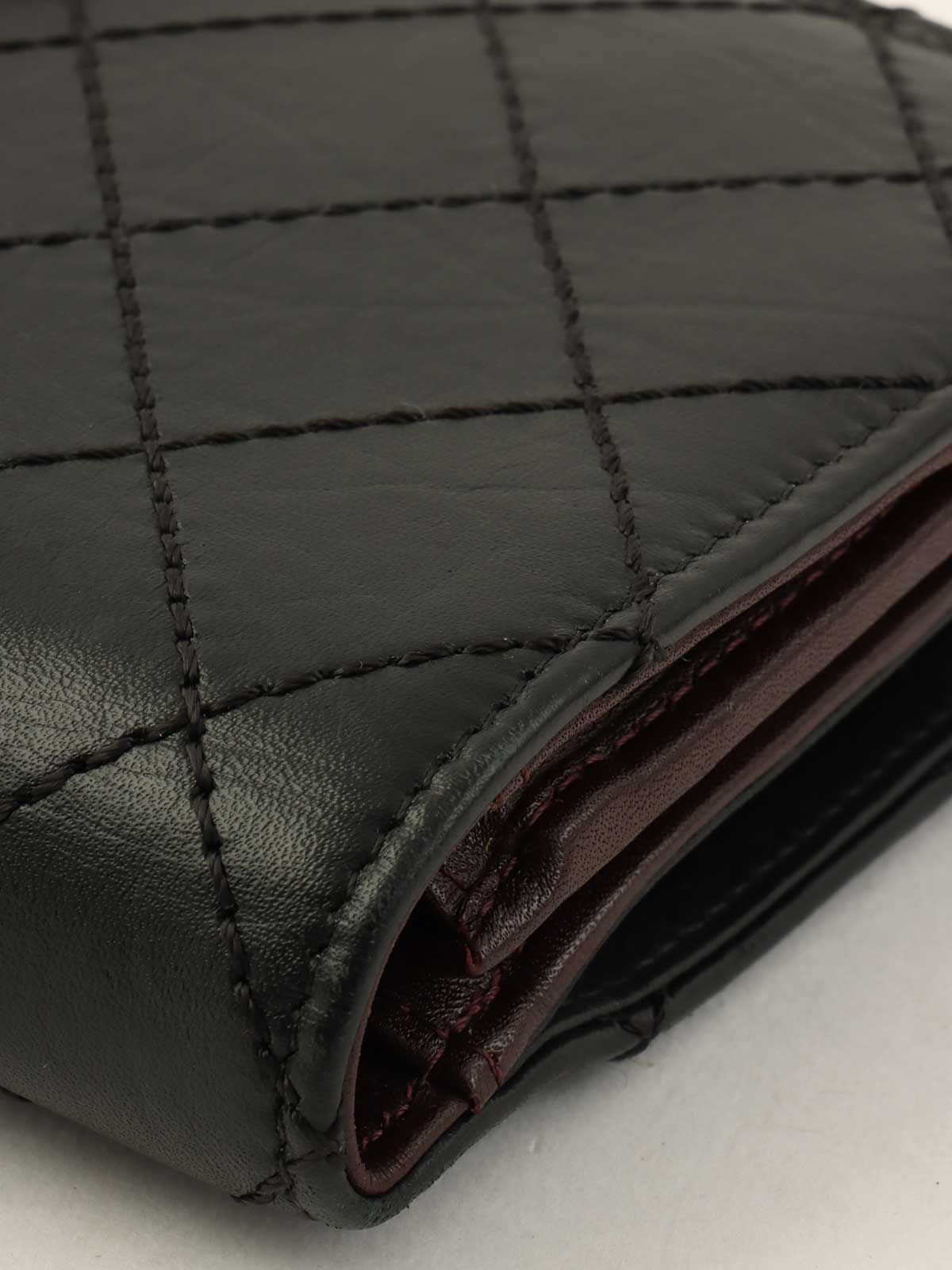 2012 Matelasse Stitch 2.55 Long Wallet in Black