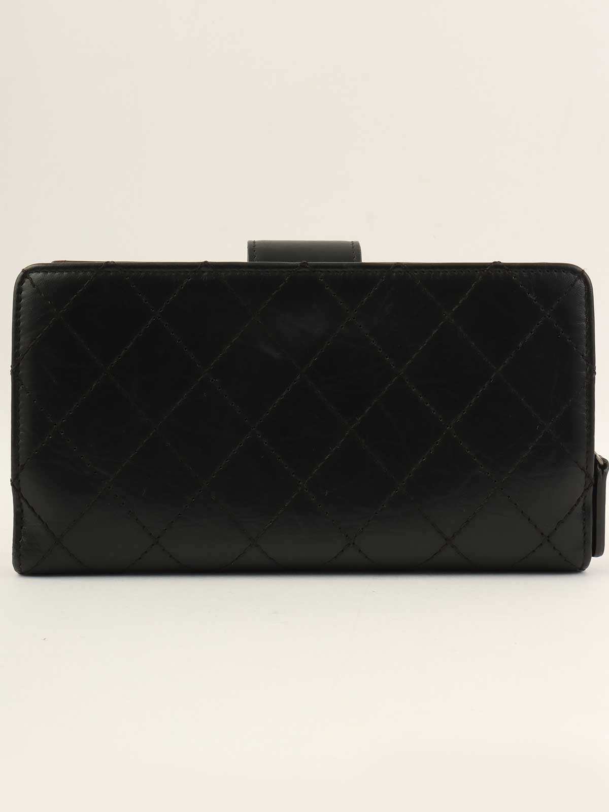 2012 Matelasse Stitch 2.55 Long Wallet in Black