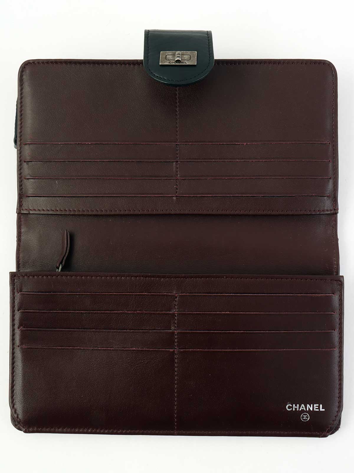 2012 Matelasse Stitch 2.55 Long Wallet in Black