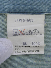 ロゴ刺繍ハーフスリーブシャツ　ブルー