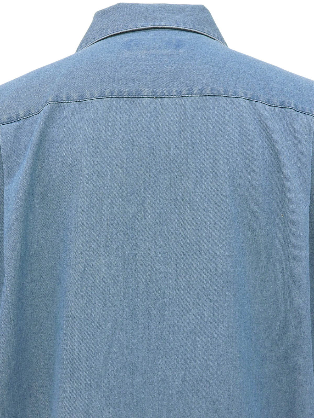 ロゴ刺繍半袖シャツ ブルー