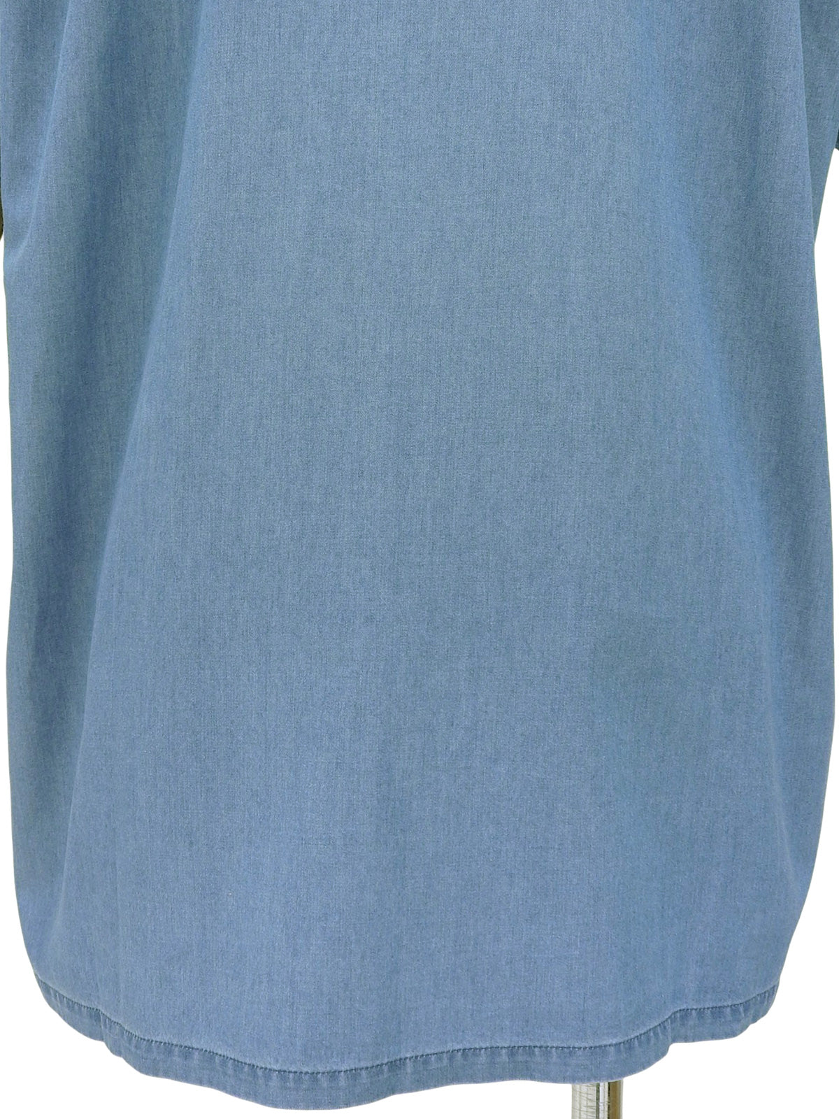 ロゴ刺繍半袖シャツ ブルー