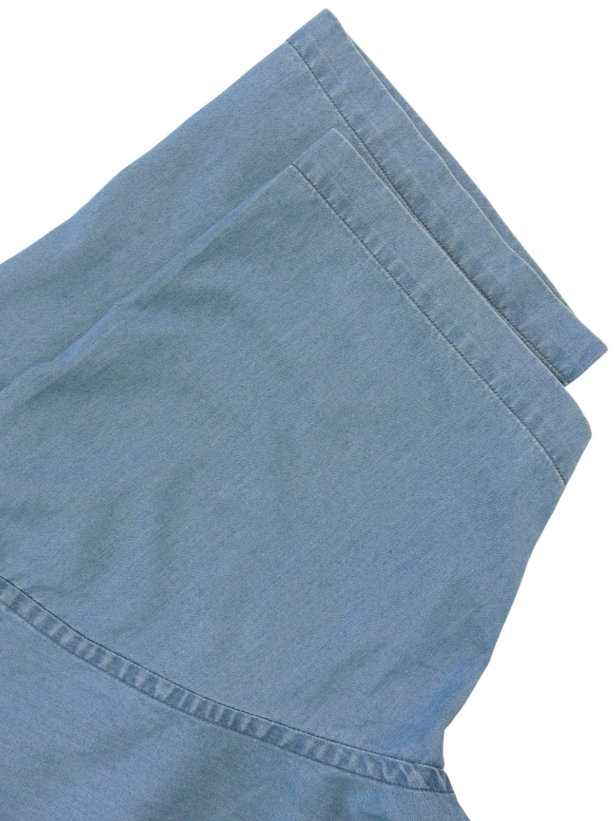 ロゴ刺繍ハーフスリーブシャツ　ブルー