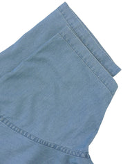 ロゴ刺繍半袖シャツ ブルー