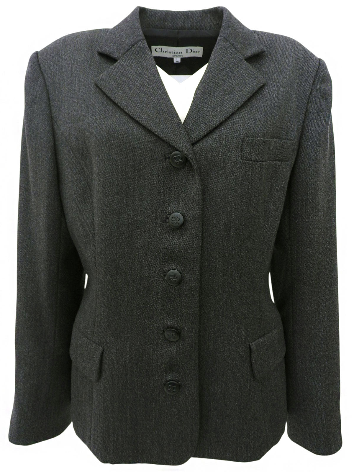 Logo Button Jacket Gray