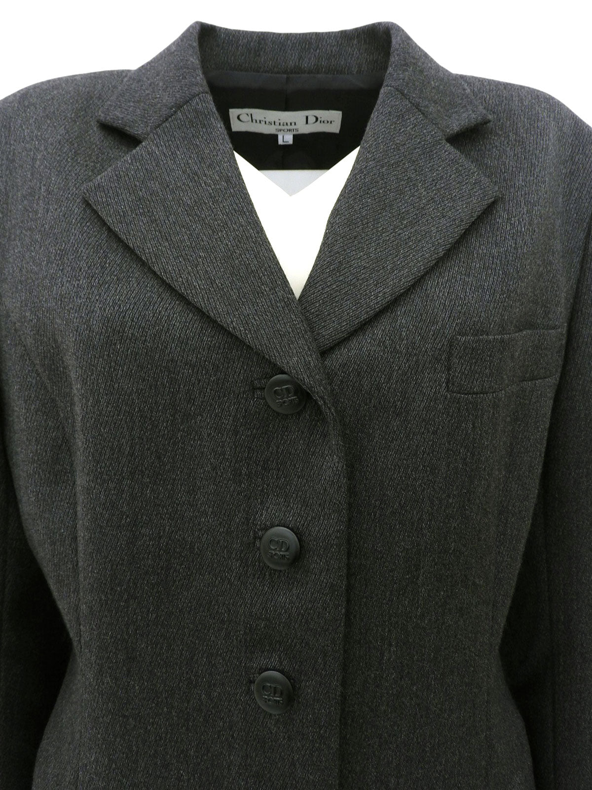 Logo Button Jacket Gray