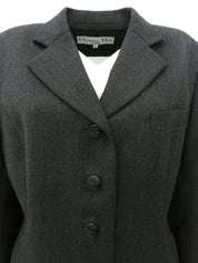 Logo Button Jacket Gray