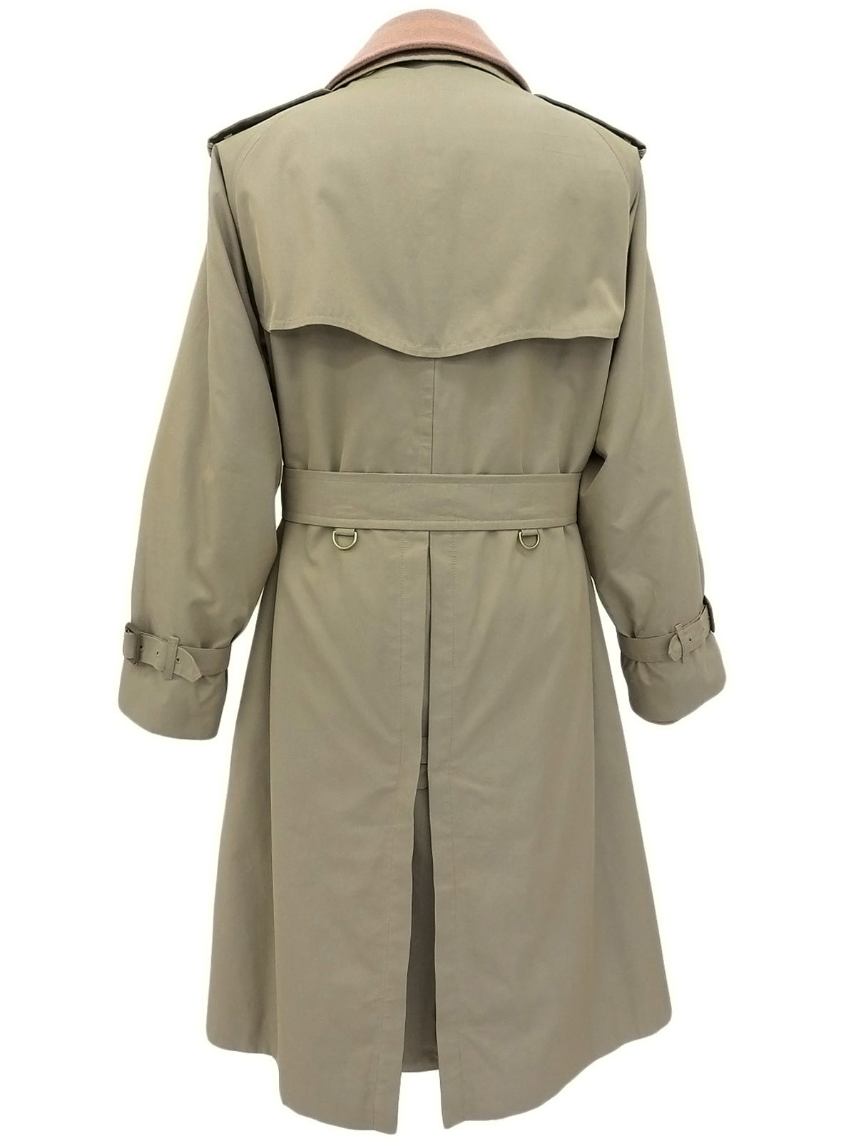 ノバチェックライニングトレンチコート カーキ