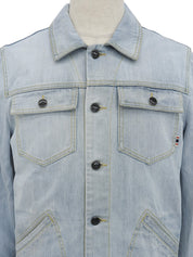 ロゴボタンデニムジャケット ライトブルー