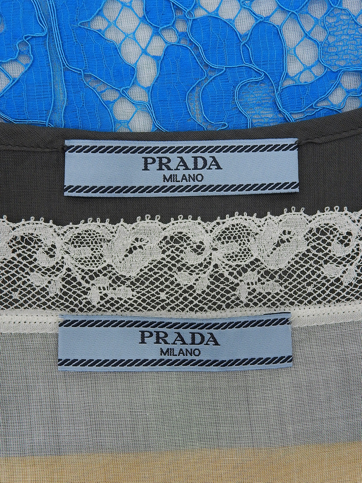 レースデザインキャミソールワンピース ターコイズブルー/イエロー