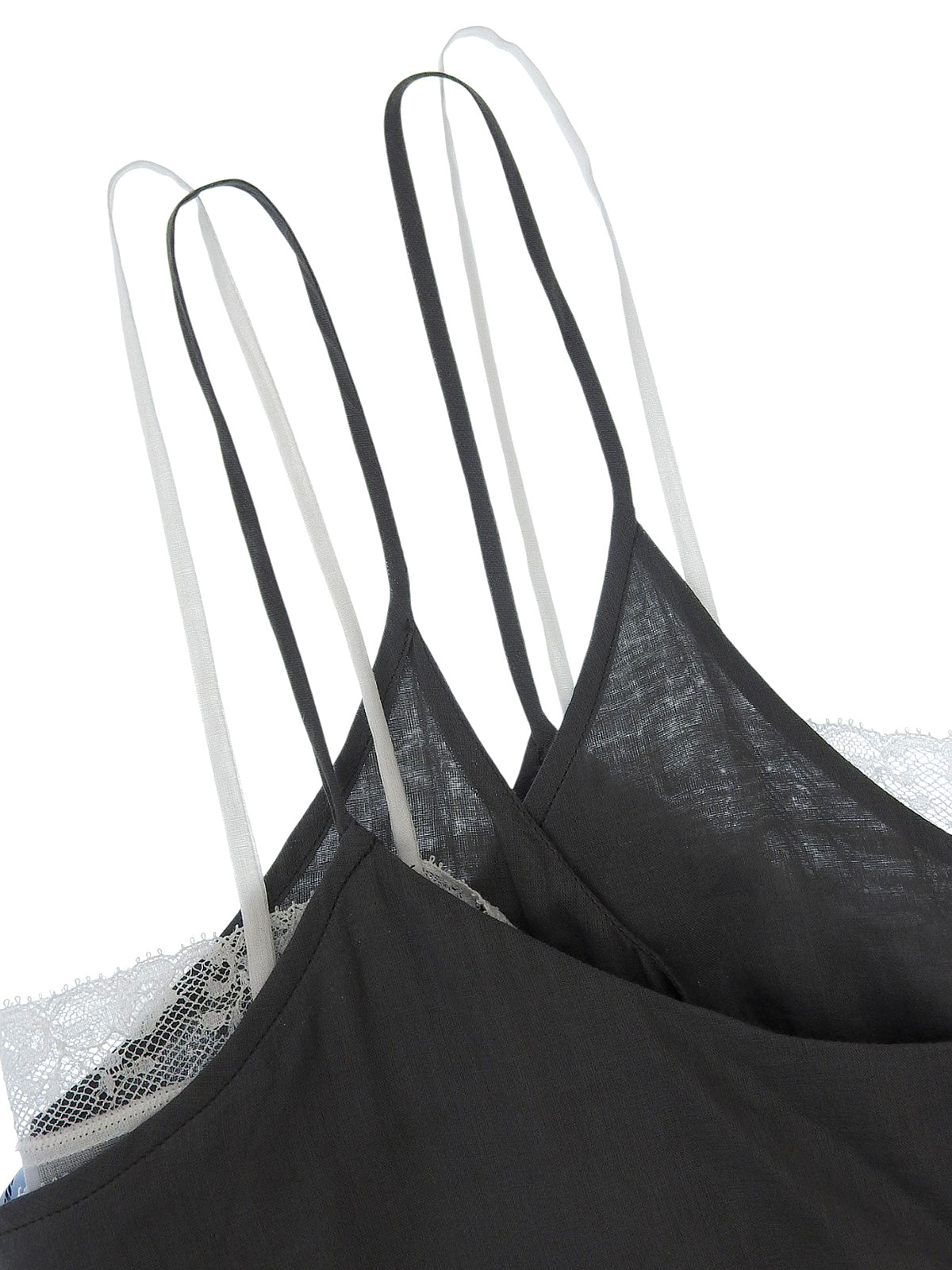 蕾丝吊带连衣裙，蓝绿色/黄色