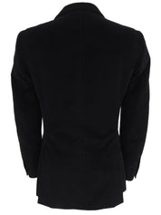 Corduroy Logo Button Jacket in Black