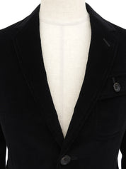 Corduroy Logo Button Jacket in Black