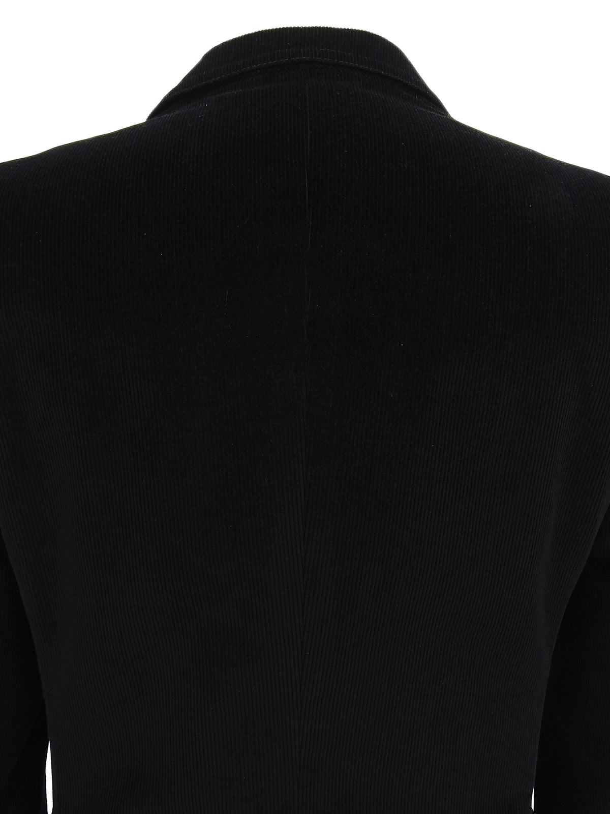 Corduroy Logo Button Jacket in Black