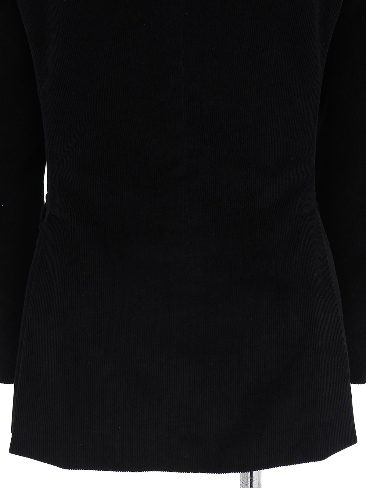 Corduroy Logo Button Jacket in Black