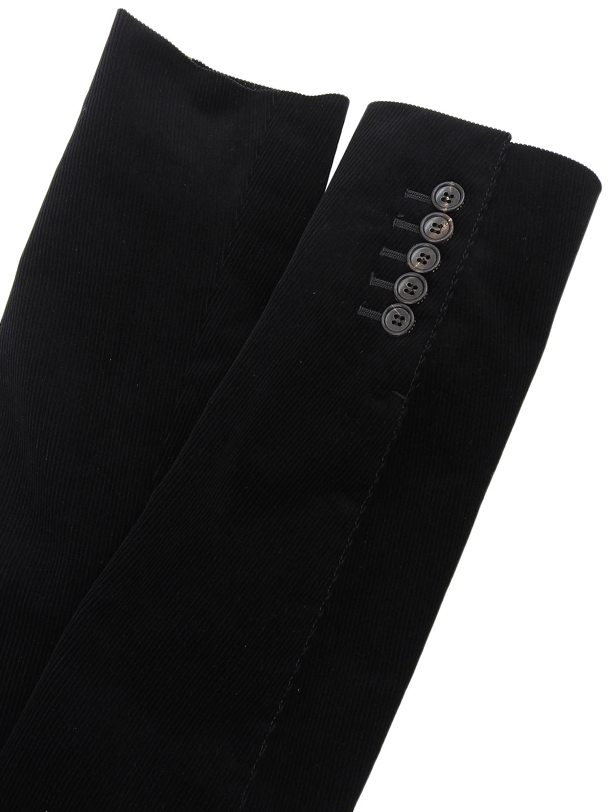 Corduroy Logo Button Jacket in Black