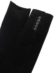 Corduroy Logo Button Jacket in Black