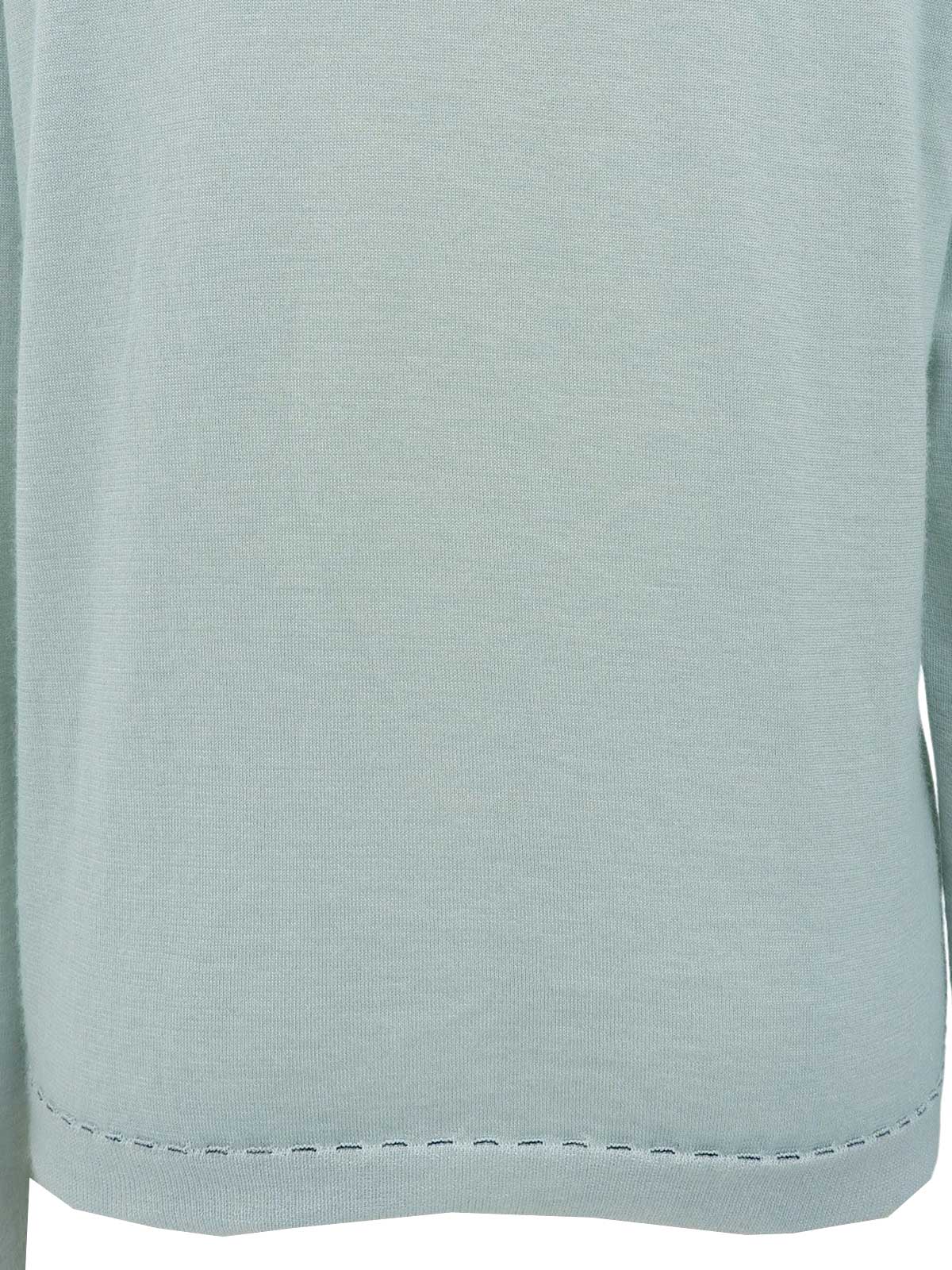 Mint Green Cashmere Monogram Button Cardigan