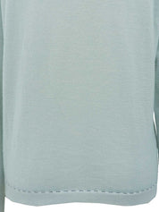 Mint Green Cashmere Monogram Button Cardigan